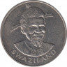 Монета. Свазиленд. 1 лилангени 1974 год. рев.
