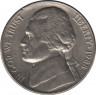 Монета. США. 5 центов 1988 год. Монетный двор D. ав.