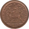 Монета. Южно-Африканская республика. 2 цента 1991 год. ав.
