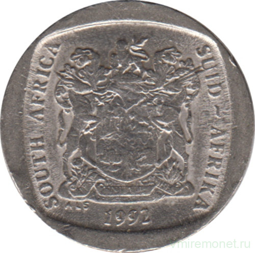 Монета. Южно-Африканская республика (ЮАР). 1 ранд 1992 год.