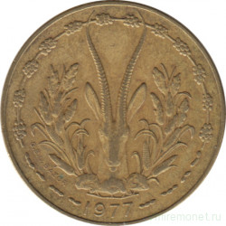 Монета. Западноафриканский экономический и валютный союз (ВСЕАО). 10 франков 1977 год.