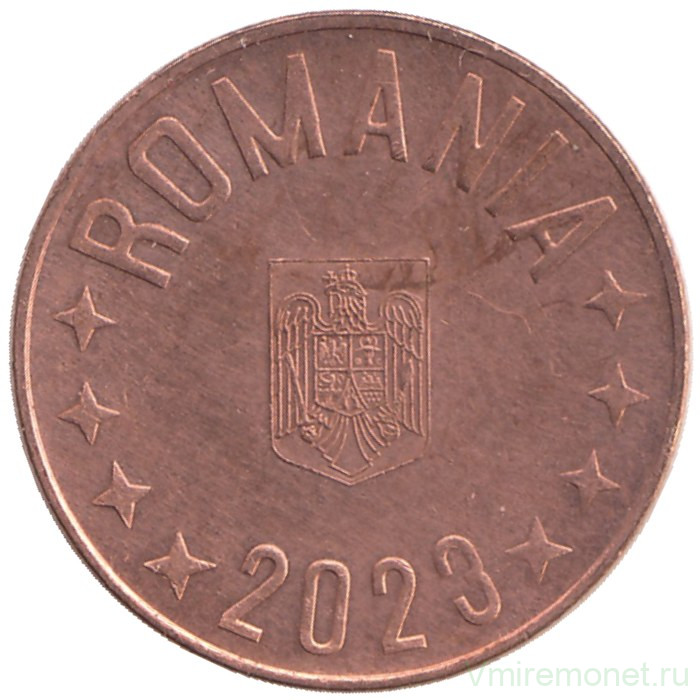 Монета. Румыния. 5 бань 2023 год. 