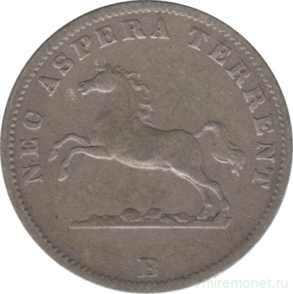 Монета. Ганновер (Германский союз). 1/24 талера 1856 год. Георг V.