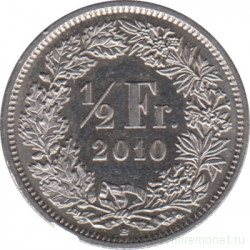 Монета. Швейцария. 1/2 франка 2010 год.