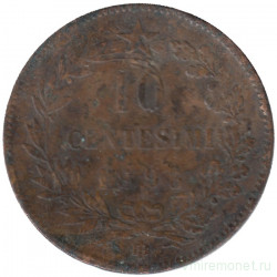 Монета. Италия. 10 чентезимо 1893 год. BI.