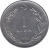 Монета. Турция. 1 лира 1973 год. ав.