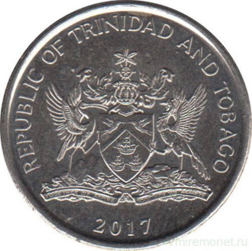 Монета. Тринидад и Тобаго. 10 центов 2017 год.