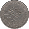 Монета. Центральноафриканский экономический и валютный союз (ВЕАС). 50 франков 1984 год. (Габон - D). ав.
