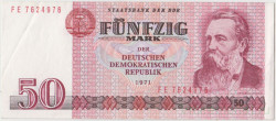Банкнота. Германия. ГДР. 50 марок 1971 год. Тип 30b.