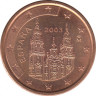 Монета. Испания. 2 цента 2003 год. ав.