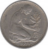 Монета. ФРГ. 50 пфеннигов 1977 год. Монетный двор - Мюнхен (D). ав.
