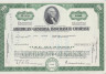 Акция. США. "AMERIGAN GENERAL INSURANCE COMPANY". 100 акций 1973 год. Вариант 2. ав.