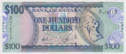 Банкнота. Гайана. 100 долларов 2006 год.