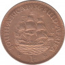 Монета. Южно-Африканская республика (ЮАР). 1 пенни 1936 год. ав.