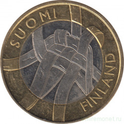 Монета. Финляндия. 5 евро 2011 год. Исторические регионы Финляндии. Карелия.