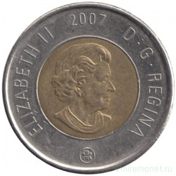 Монета. Канада. 2 доллара 2007 год.