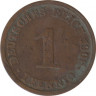 Монета. Германия (Германская империя 1871-1922). 1 пфенниг 1909 год. (J). ав.