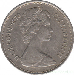 Монета. Великобритания. 10 пенсов 1979 год.