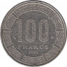 Монета. Центральноафриканский экономический и валютный союз (ВЕАС). 100 франков 2003 год. ав.
