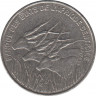 Монета. Центральноафриканский экономический и валютный союз (ВЕАС). 100 франков 2003 год. рев.
