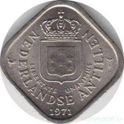 Монета. Нидерландские Антильские острова. 5 центов 1971 год.