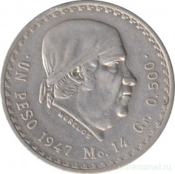 Монета. Мексика. 1 песо 1947 год.