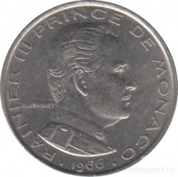 Монета. Монако. 1 франк 1966 год.