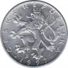  Монета. Чехия. 50 геллеров 1997 год. ав.