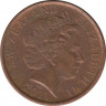 Монета. Новая Зеландия. 10 центов 2011 год. ав.