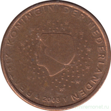 Монета. Нидерланды. 1 цент 2003 год.