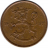 Монета. Финляндия. 5 пенни 1937 год. ав