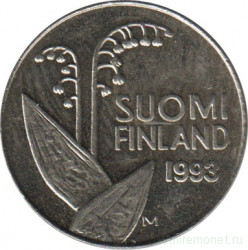 Монета. Финляндия. 10 пенни 1993 год.