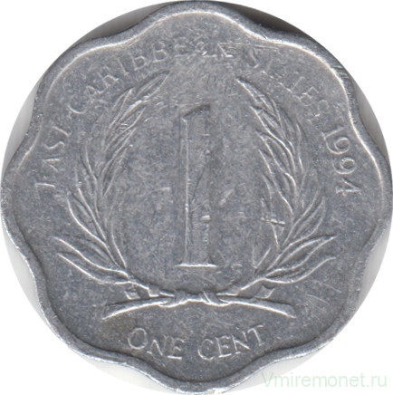 Монета. Восточные Карибские государства. 1 цент 1994 год.