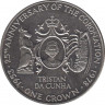 Монета. Тристан-да-Кунья. 1 крона 1978 год. 25 лет коронации королевы Елизаветы II. ав.