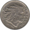 Монета. Колумбия. 10 сентаво 1966 год. рев.