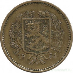 Монета. Финляндия. 10 марок 1934 год.