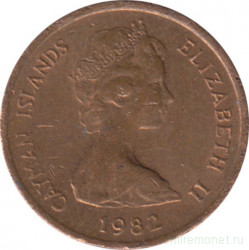 Монета. Каймановы острова. 1 цент 1982 год.