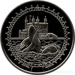 Монета. Великобритания. Остров Мэн. 1 крона 2010 год. XXX летние Олимпийские Игры, Лондон 2012. Плавание.