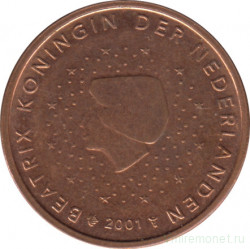 Монета. Нидерланды. 2 цента 2001 год.
