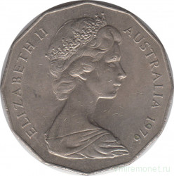 Монета. Австралия. 50 центов 1976 год.