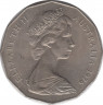 Монета. Австралия. 50 центов 1976 год. ав.