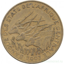 Монета. Центральноафриканский экономический и валютный союз (ВЕАС). 10 франков 2003 год.  