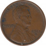 Монета. США. 1 цент 1917 год .(S). ав.