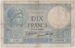 Банкнота. Франция. 10 франков 1932 год. Тип 73d.