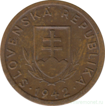 Монета. Словакия. 10 геллеров 1942 год.