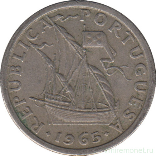 Монета. Португалия. 2,5 эскудо 1965 год.