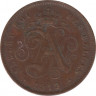 Монета. Бельгия. 2 цента 1919 год. DES BELGES. ав.