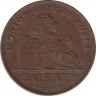 Монета. Бельгия. 2 цента 1919 год. DES BELGES. рев.