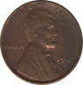 Монета. США. 1 цент 1947 год S. ав.