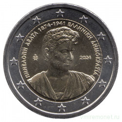 Монета. Греция. 2 евро 2024 год. 150 лет со дня рождения Пенелопы Дельты.